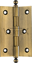 Standard Range Cabinet Hinges - Ball tips, Antique Brass