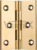Standard Range Cabinet Hinges - Fixed Pin without tips, Polished Brass (unlacquered)